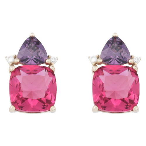 PEND. CABEZA TRIANGULAR + CUADRADO CZ - PE6935CH/13