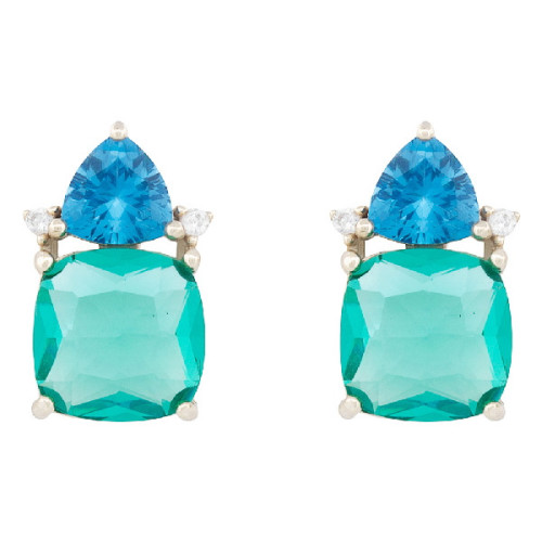 PEND. CABEZA TRIANGULAR + CUADRADO CZ - PE6935CH/34