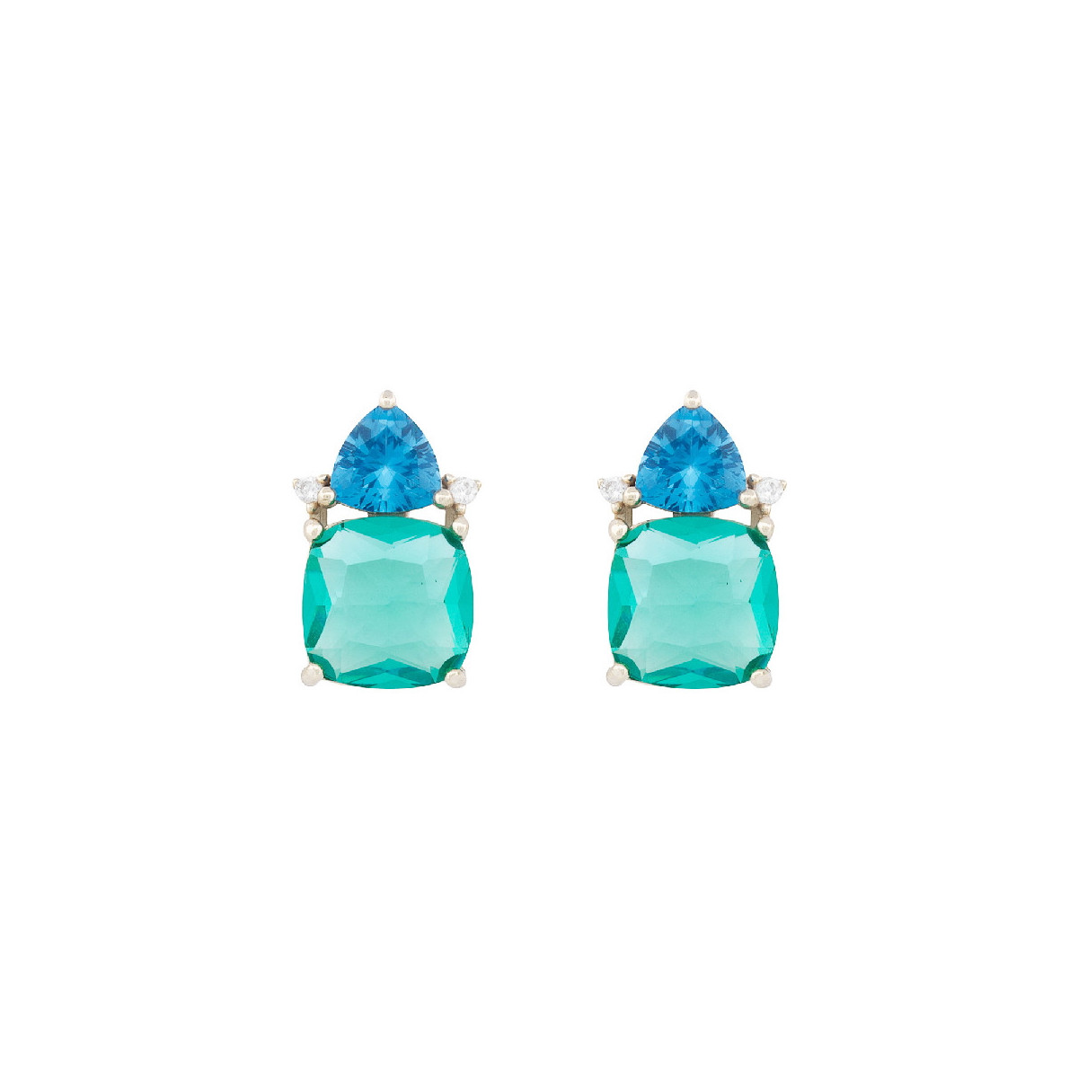 PEND. CABEZA TRIANGULAR + CUADRADO CZ - PE6935CH/34