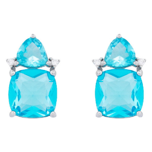 PEND. CABEZA TRIANGULAR + CUADRADO CZ - PE6935R/18