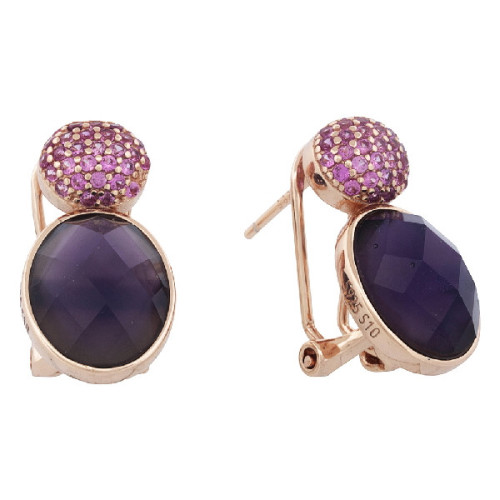 PEND. CABEZA CZ + AMATISTA OVAL OMEGA - PE6938OR/01