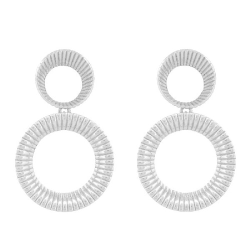 PENDIENTE 2 CIRCULOS RAYADOS - PE6973R