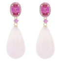 PENDIENTE CABEZA CZ OVAL + CUARZO ROSA - PE6936CH/14 PENDIENTE CABEZA CZ OVAL + CUARZO ROSA - PE6936CH/14
