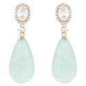 PENDIENTE CABEZA CZ OVAL + FLUORITA VERD - PE6936CH/23 PENDIENTE CABEZA CZ OVAL + FLUORITA VERD - PE6936CH/23