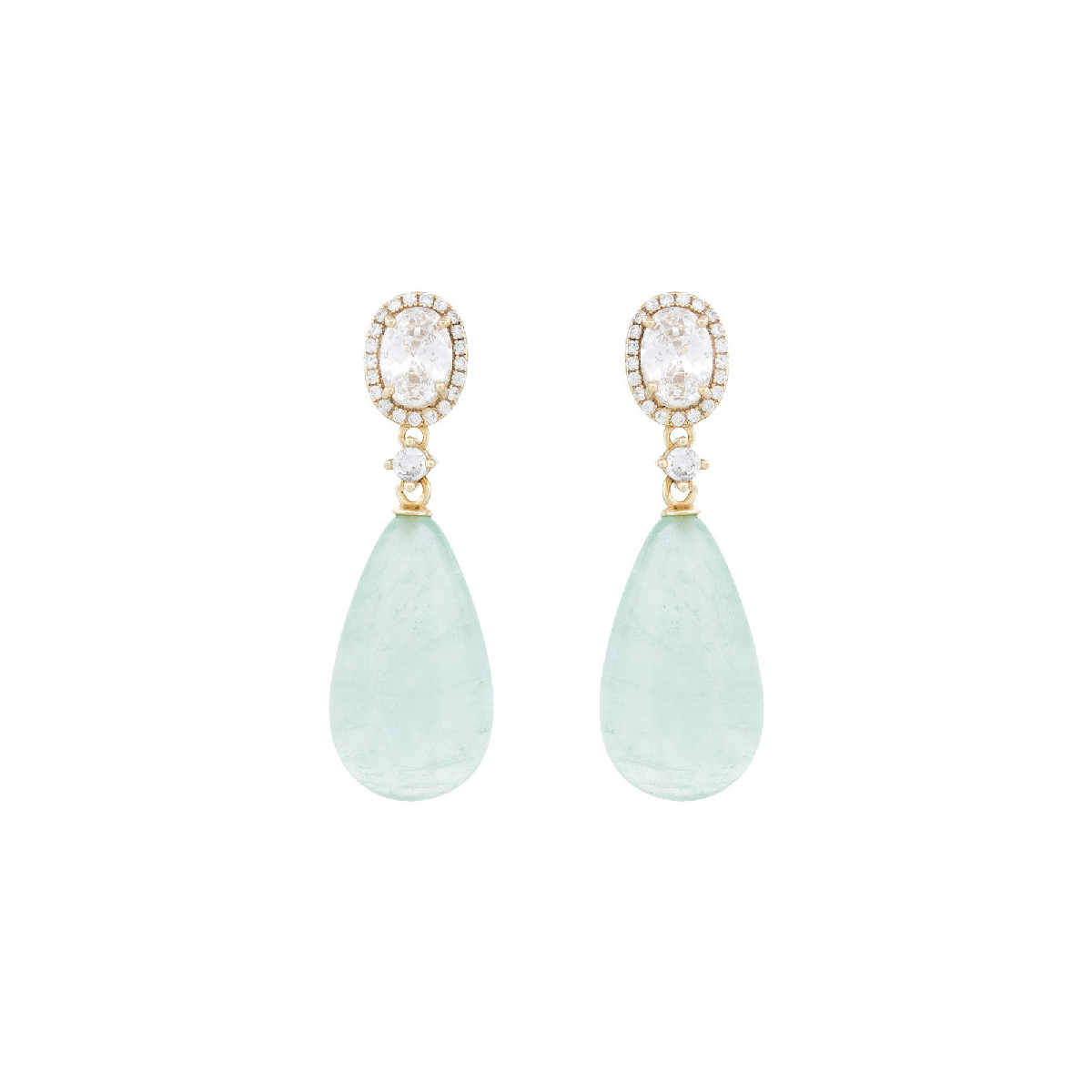 PENDIENTE CABEZA CZ OVAL + FLUORITA VERD - PE6936CH/23 PENDIENTE CABEZA CZ OVAL + FLUORITA VERD - PE6936CH/23
