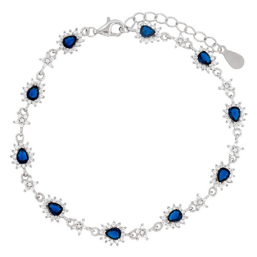 PUL. LAGRIMA BORDE CZ + FLOR CZ EN LINEA - PU5940R/03
