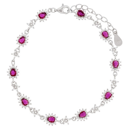 PUL. LAGRIMA BORDE CZ + FLOR CZ EN LINEA - PU5940R/13