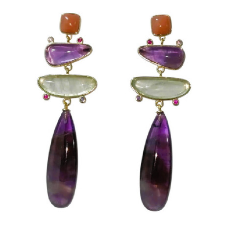 PE. AVENTURINA ROSA FLUORITA AMATISTA - PE6945CH/01