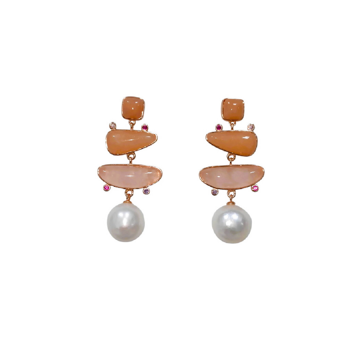 PE. PIEDRAS AVENTURINA CUARZO ROSA PERLA - PE6945OR/36