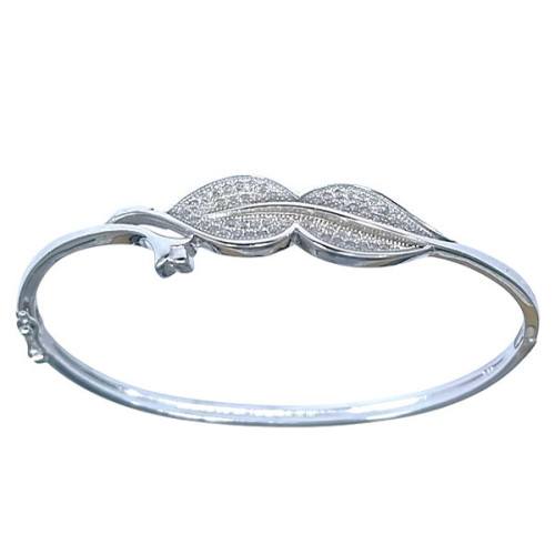 PULSERA M/C HOJAS CIRCONITAS - PU3828