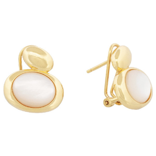 PENDIENTE OVAL LISO + OVAL NACAR - PE6833CH/04