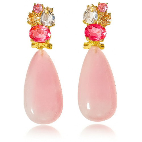 PEND. CABEZA 4 CZ OMEGA + CUARZO ROSA - PE6926CH/14