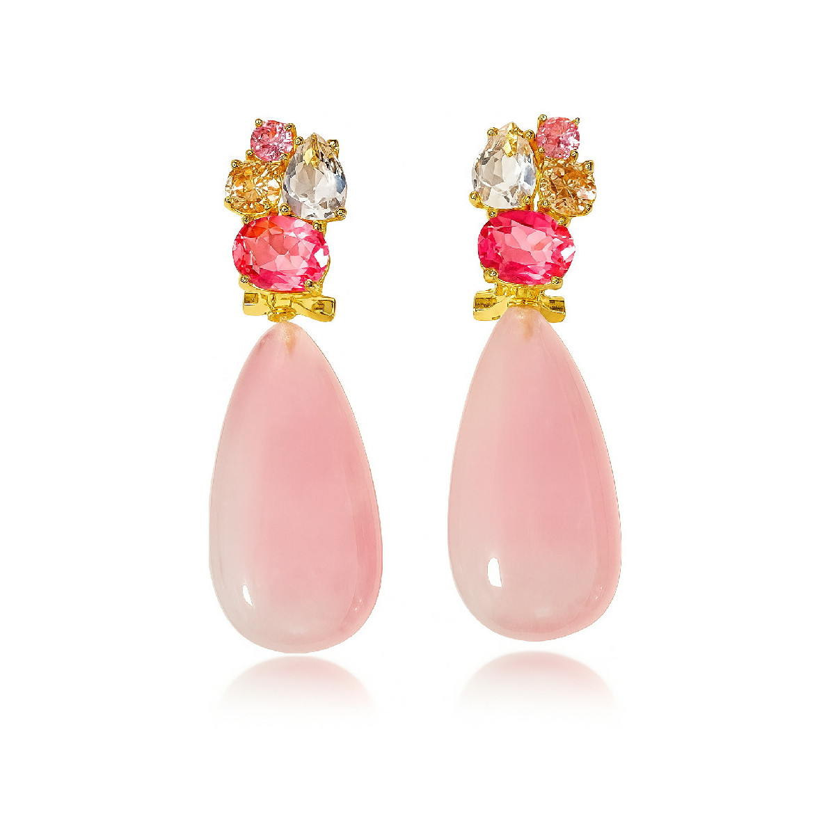 PEND. CABEZA 4 CZ OMEGA + CUARZO ROSA - PE6926CH/14