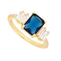 SORTIJA RECTANGULAR CENTRO 6X8MM + 2 CZ LADOS - SO1699CH/03