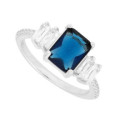SORTIJA RECTANGULAR CENTRO 6X8MM + 2 CZ LADOS - SO1699R/03