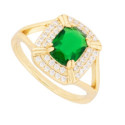SORTIJA CZ RECTANGULAR CENTRO + BORDE CZ - SO1700CH/16