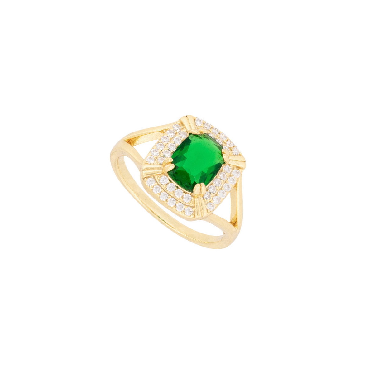 SORTIJA CZ RECTANGULAR CENTRO + BORDE CZ - SO1700CH/16