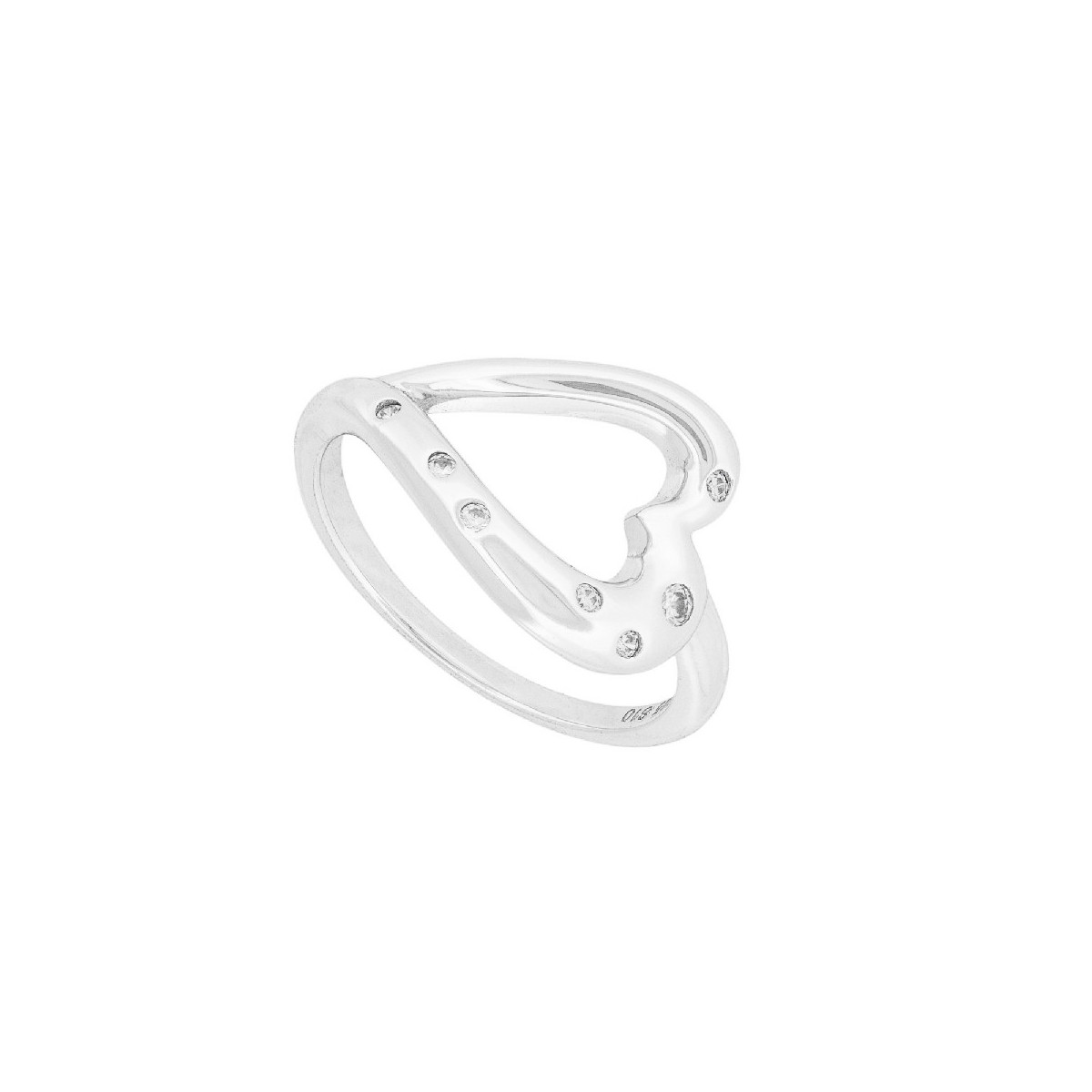 SORTIJA CORAZON CALADO CON CZ - SO1709R