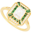 SORTIJA RECTANGULAR CON CZ Y CZ RECTANG. CENTRO - SO1694CH/16
