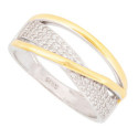 SORTIJA BICOLOR CZ 2 LINEAS CH - SO1695R/CH