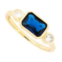 SO. PIEDRA CENTRAL RECTANG. LADOS CZ RED - SO1697CH/03