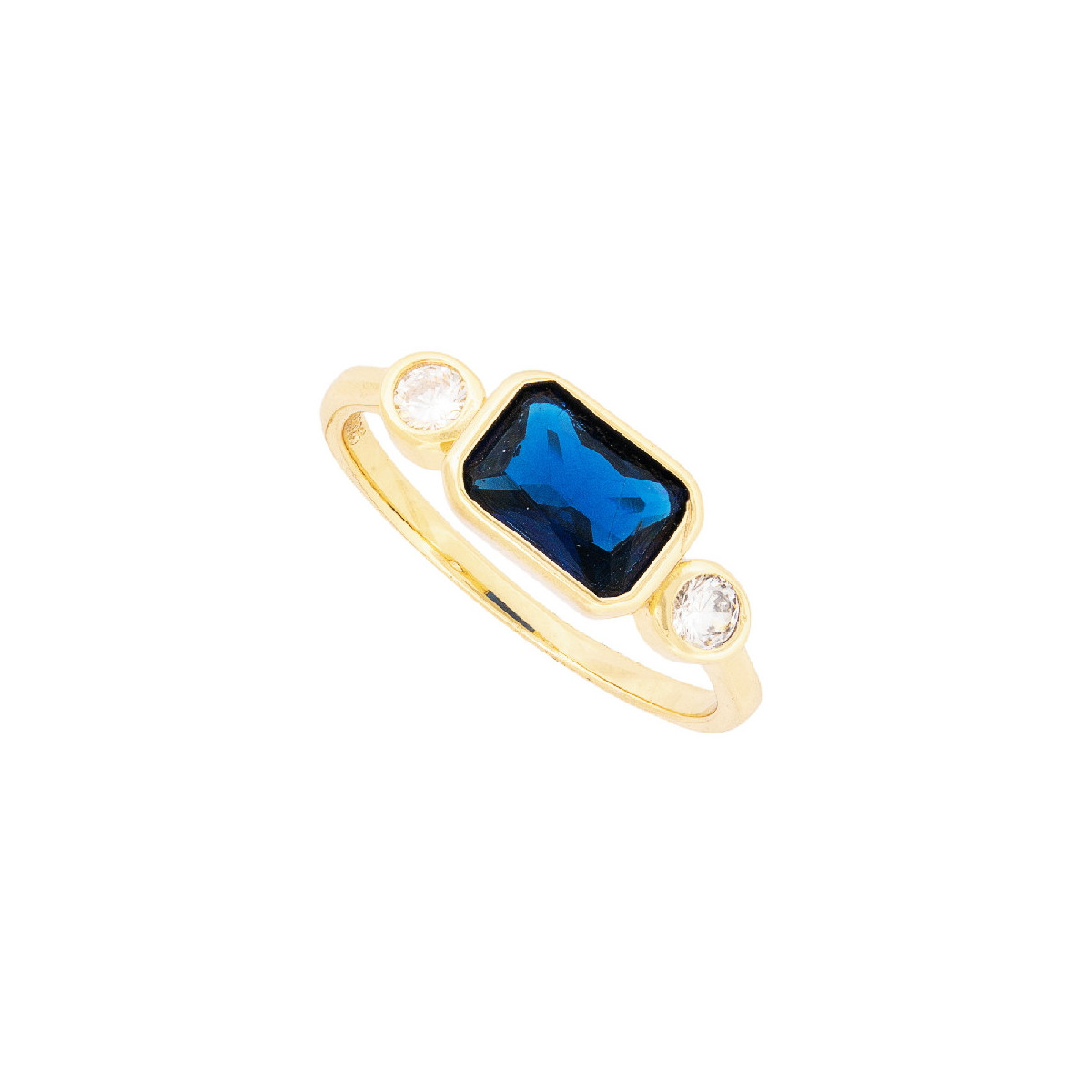 SO. PIEDRA CENTRAL RECTANG. LADOS CZ RED - SO1697CH/03