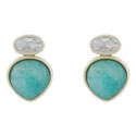 P. CZ OVAL + PIEDRA AMAZONITA - PE6942CH/18 P. CZ OVAL + PIEDRA AMAZONITA - PE6942CH/18