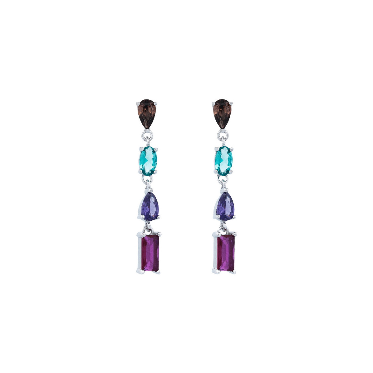 PEN. LARGO 4 CZ COLORES Y VARIAS FORMAS - PE6948R/13