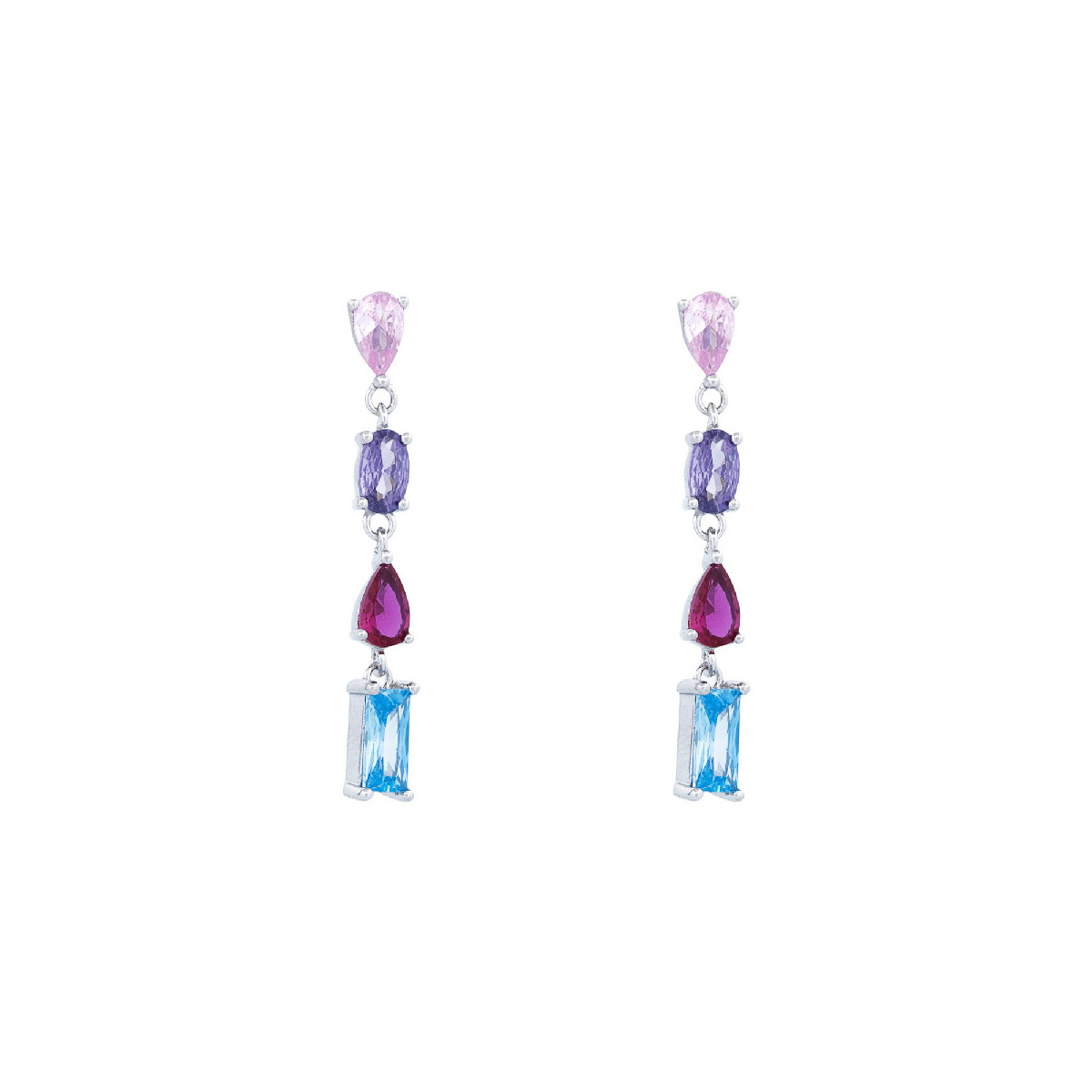 PEN. LARGO 4 CZ COLORES Y VARIAS FORMAS - PE6948R/18