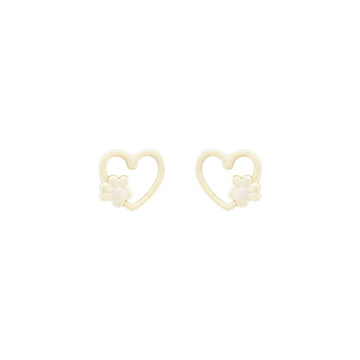 PENDIENTE CORAZON CALADO + HUELLA - PE6986CH