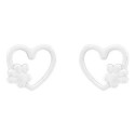 PENDIENTE CORAZON CALADO + HUELLA - PE6986R