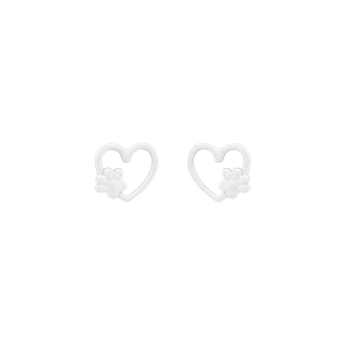 PENDIENTE CORAZON CALADO + HUELLA - PE6986R