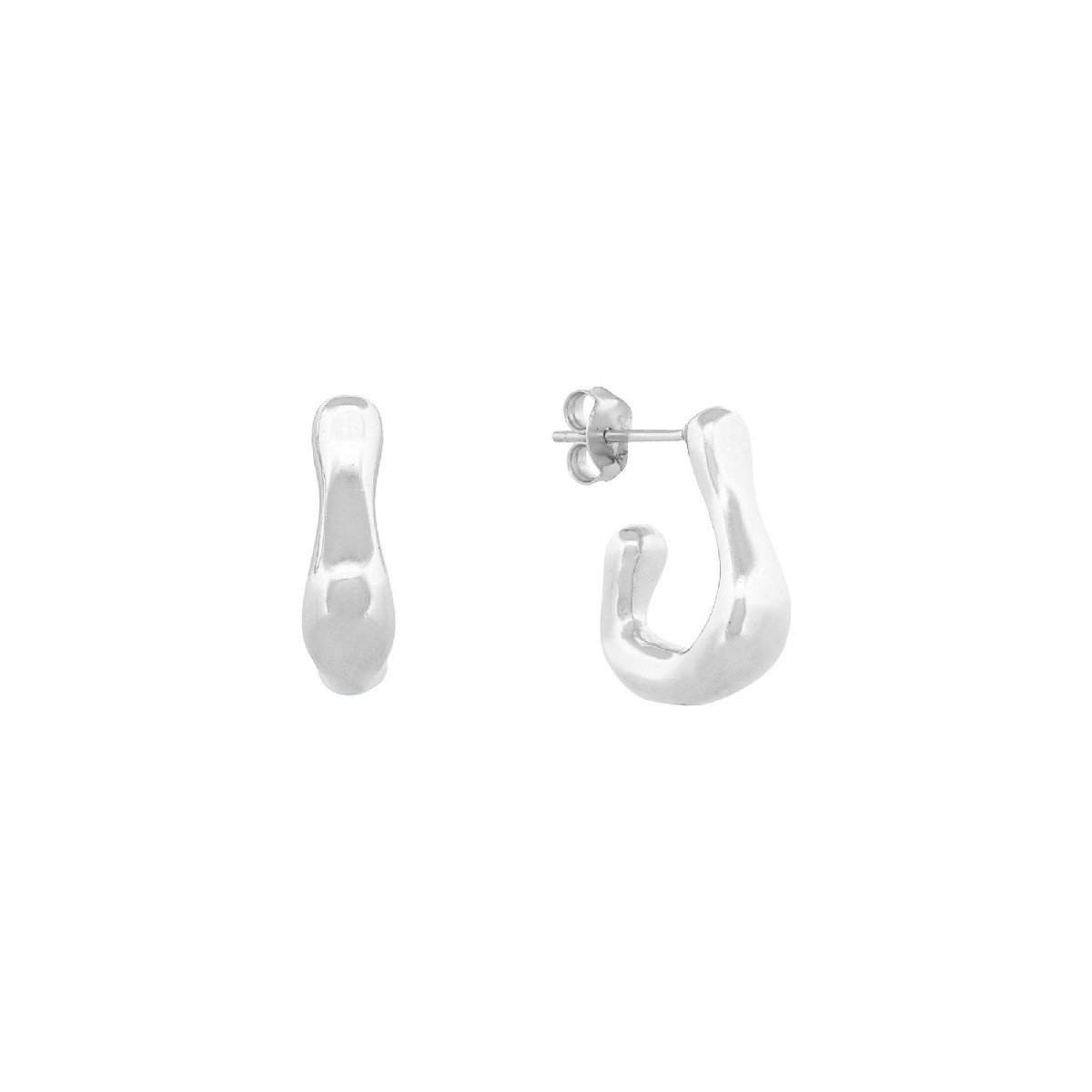 PENDIENTE ARO FORMA LAGRIMA PRESION - PE6996R