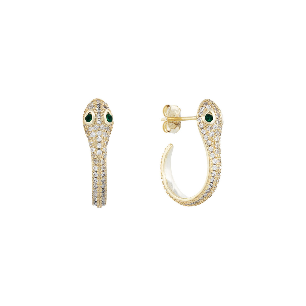 PENDIENTE SERPIENTE CZ PRESION - PE6998CH