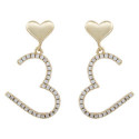 PEND. CABEZA CORAZON MAS SILUETA CORAZON - PE7000CH