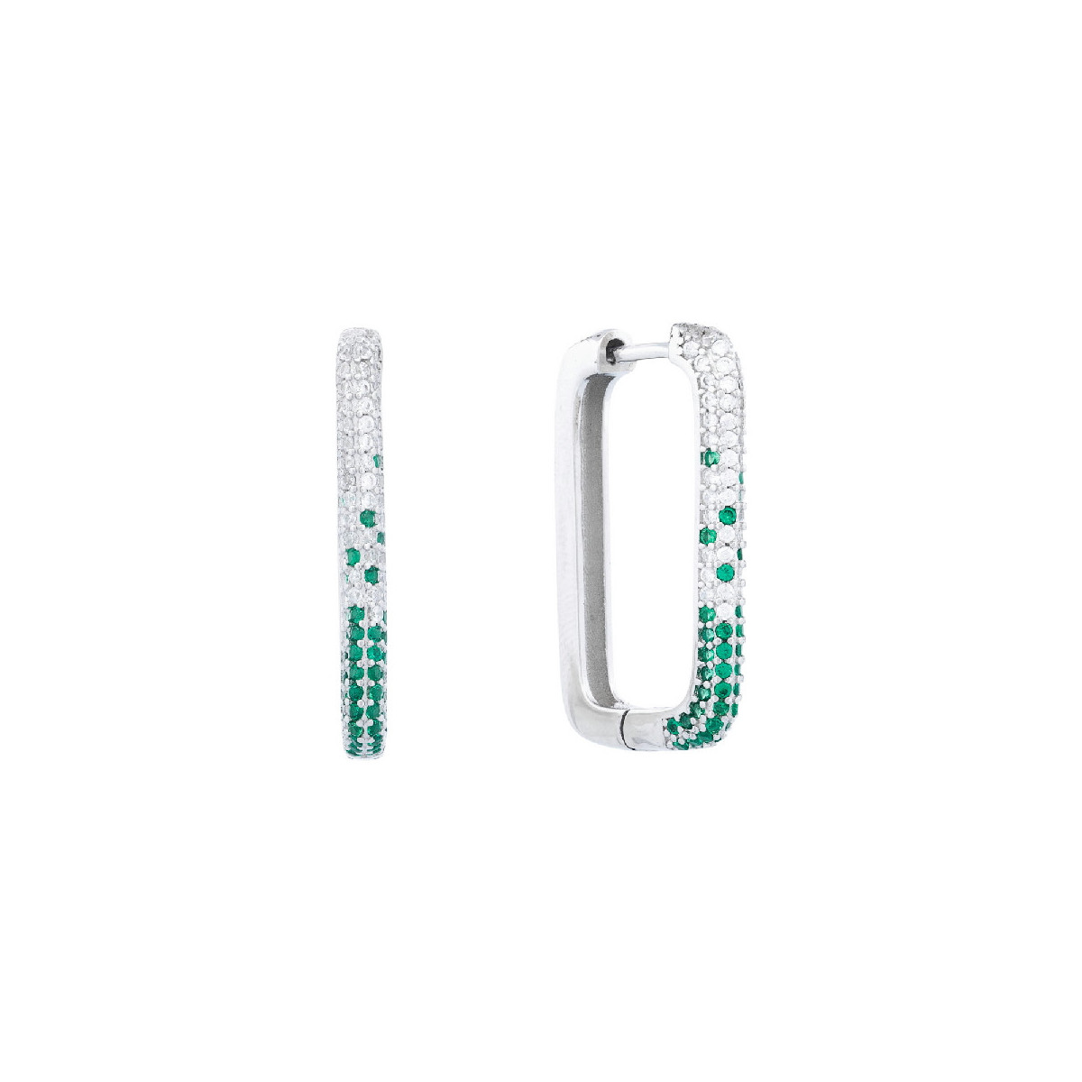 PEND. ARO RECTANGULAR CON PIEDRAS - PE7010R/16