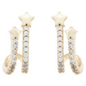 PENDIENTE DOBLE CZ + ESTRELLA - PE7015CH