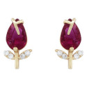 PENDIENTE FLOR CON 2 HOJAS - PE7016CH/13