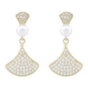 PEND. LARGO CZ CON PERLA NATURAL - PE7028CH