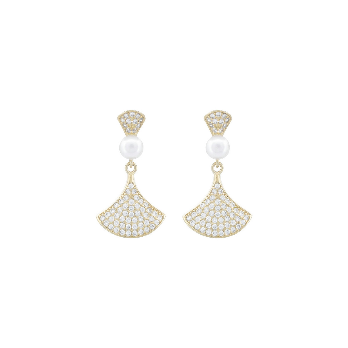 PEND. LARGO CZ CON PERLA NATURAL - PE7028CH