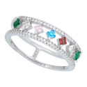 SO. 2 LINEAS DE CZ EN MEDIO CZ COLORES - SO1734R/24