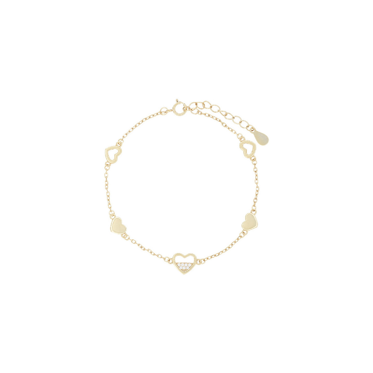 PULSERA CORAZONES EN LINEA - PU5945CH