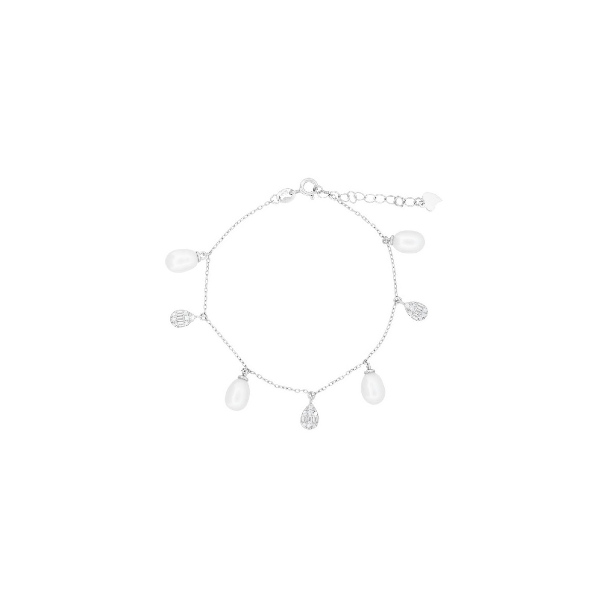 PUL. 4 PERLAS NATURALES + 3 LAGRIMA CZ - PU5966R