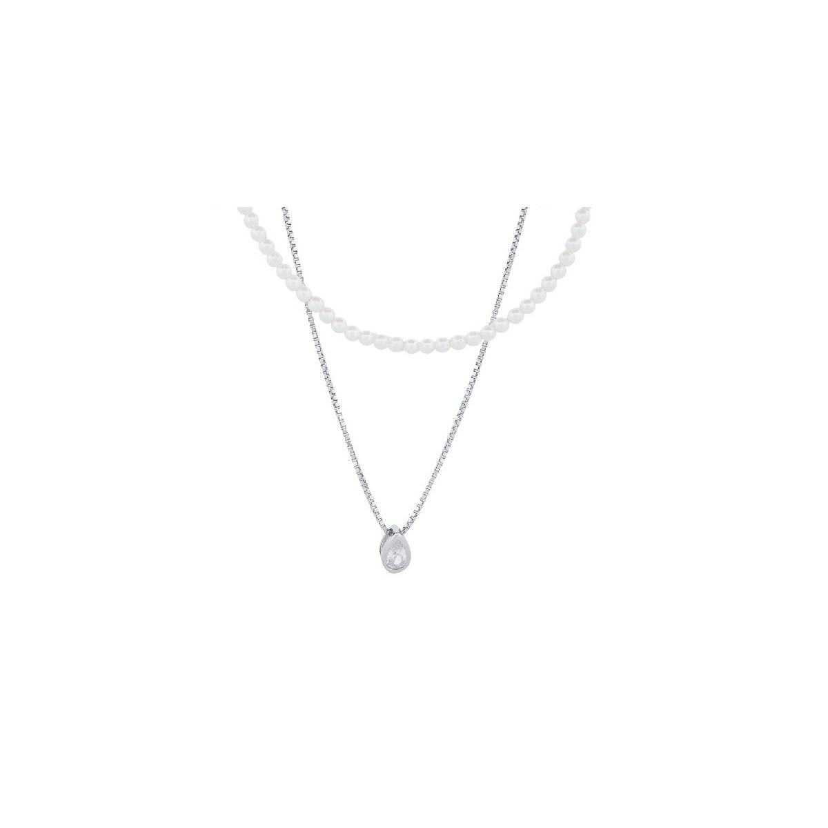 G. DOBLE PERLAS+CADENA VENECIANA LAGRIMA - GA1947R