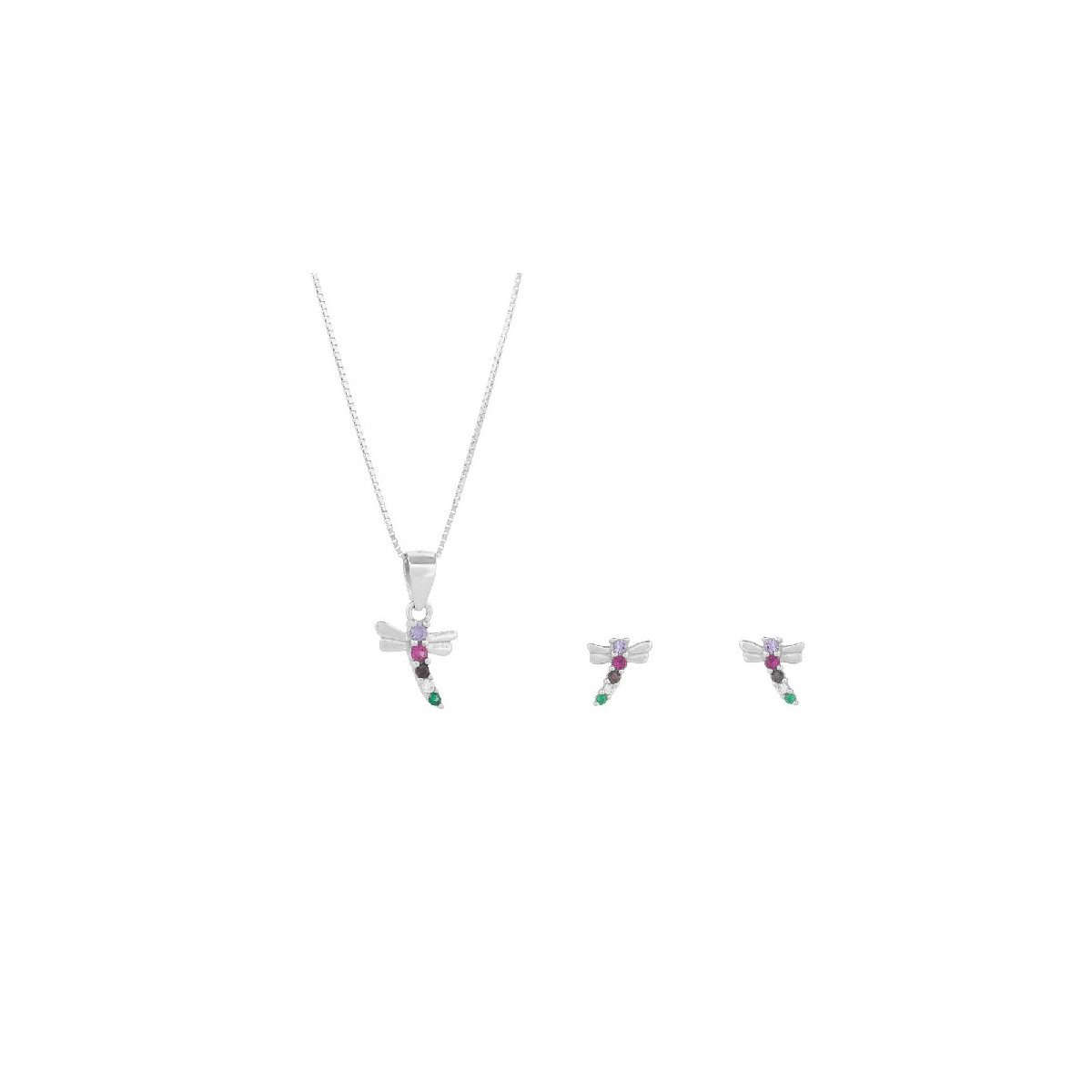 JUEGO LIBELULA CZ MULTICOLOR - JU3167R/24