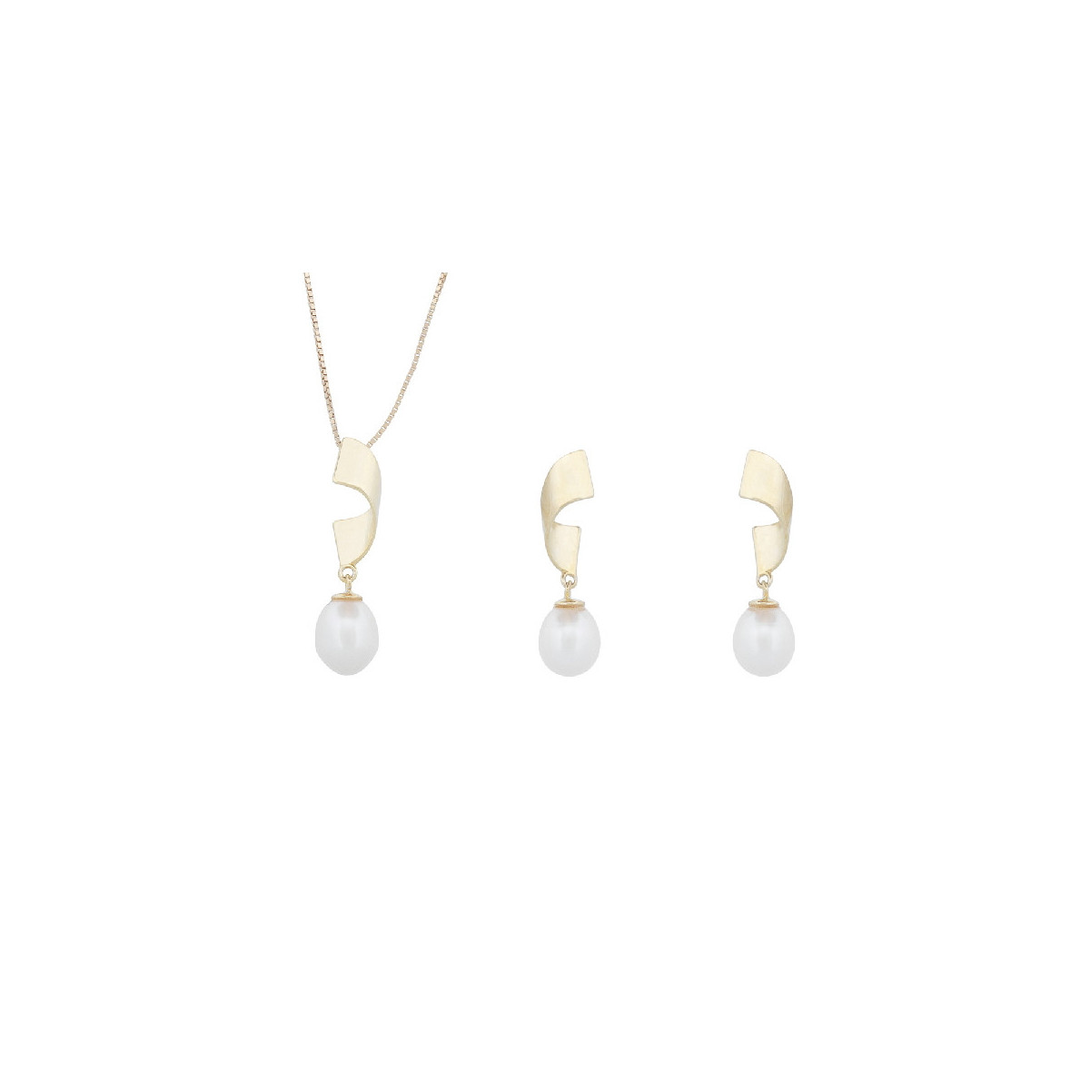 JU. LAZO LISO CON PERLA NATURAL COLGANDO - JU3174CH