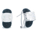 PE. OMEGA CZ OVAL CENTRO+CZ RODIO NEGRO - PE7061R
