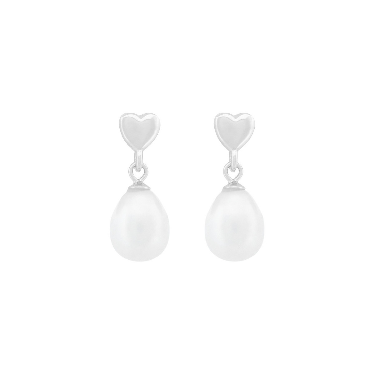 P. CORAZON LISO+PERLA NATURAL PERA COLGA - PE7073R