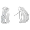 PE. OMEGA CRUZADO LISO + CZ - PE7057R PE. OMEGA CRUZADO LISO + CZ - PE7057R