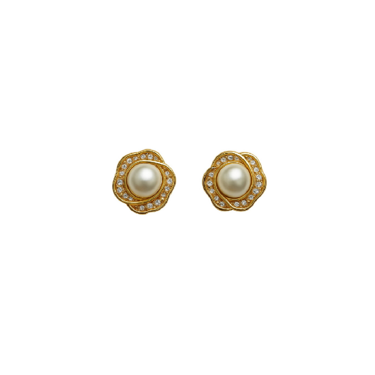 PEND. FLOR CZ CENTRO PERLA NATURAL - PE7019CH
